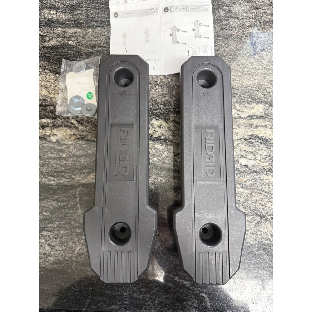Ridgid Pro System Wall Connectors 7in Medium Black 2-Pack with Hardware 520648